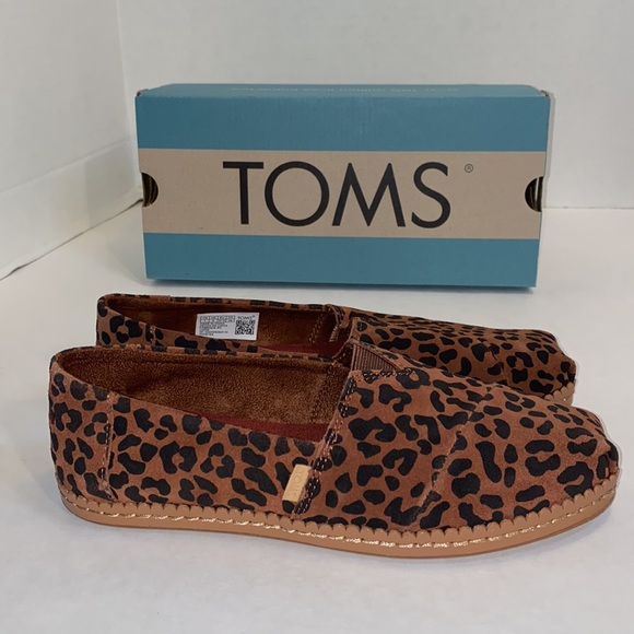 NEW Toms leather wrap brown leopard suede - Picture 7 of 9